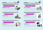 English Worksheet: pictorial writing