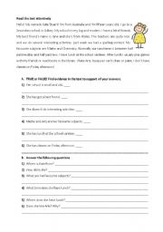 English Worksheet: School