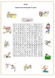 English Worksheet: Sport Puzzle