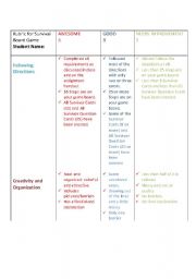 English Worksheet: Survival Board Game