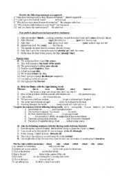 English Worksheet: grammar