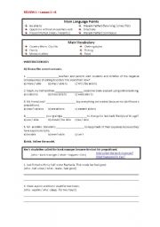 English Worksheet: review