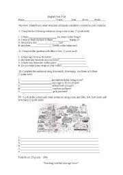 English Worksheet: Countables and uncountables