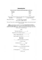 English Worksheet: Overview of Demonstratives and Possessives