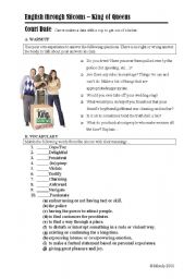 English worksheet: King of Queens - Season 1 Episode: Court Date