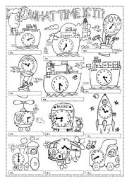 English Worksheet: WHAT TIME IS IT?(2)