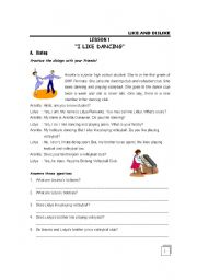 English Worksheet: LIKE AND DISLIKE (HOBBIES)