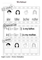 family worksheet