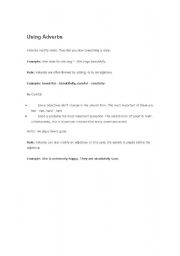 English Worksheet: adverbs