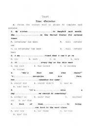 English worksheet: A very suitable test to check all the vocabulary, basic grammar, reading...