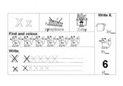 English worksheet: X x