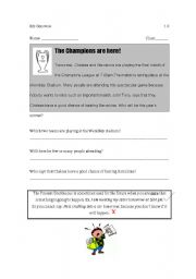English Worksheet: Present Continuous for future intention 