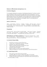 English Worksheet: Topics for Speaking activities