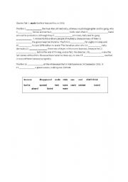 English Worksheet: Past Simple
