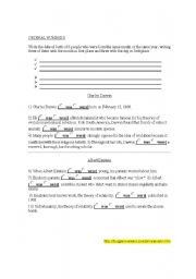English worksheet: Ordinal number and Past of to BE