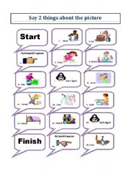 English worksheet: Action Verbs Game