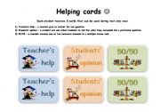 English Worksheet: Helping cards