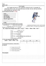 English worksheet: test 