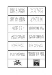 English Worksheet: Action memory game