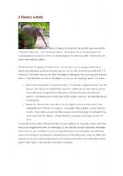 English Worksheet: a fluency activity