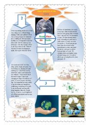 English Worksheet: READING COMPREHENSION:Three quarters of the Earth .(+key)