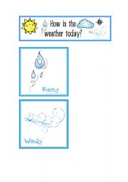 English worksheet: hows the weather like today?