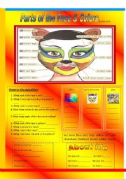 English Worksheet: Parts of the Face