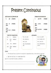 English Worksheet: Present Continuous