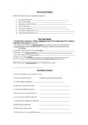 English Worksheet: Passive voice: Present, Past and Perfect