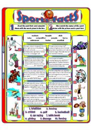 English Worksheet: Sports Facts (2)