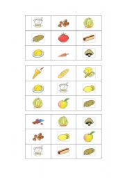 English Worksheet: BINGO FOOD - 5 sheets (3/5)