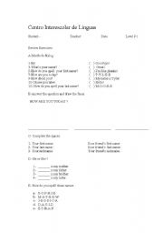 English worksheet: JUVENILE EXERCISES