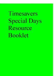 English Worksheet: Timesavers Special Days Resource Booklet