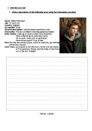 English Worksheet: Writng 