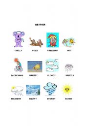 English worksheet: WEATHER