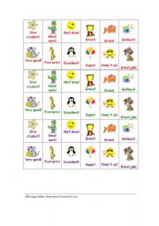 English Worksheet: achievement stickers