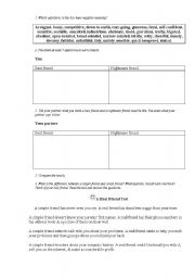 English worksheet: Friends