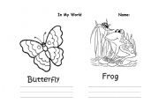 English worksheet: In my world