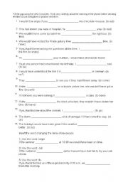 English Worksheet: Third Conditional Exercises