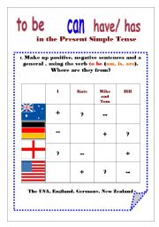 English Worksheet: Revision of 