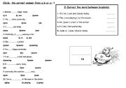 English Worksheet:  exam