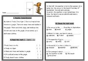 English Worksheet: reading exam