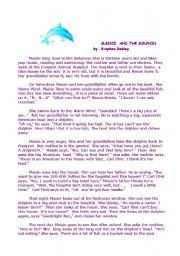 English Worksheet: maisie and the dolphin