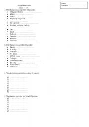 English worksheet: Vocab test