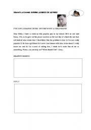 English worksheet: Threes a crowd - writing practise