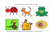 English worksheet: minibeast