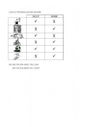 English Worksheet: CAN  CAN´T WORKSHEET