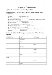 English Worksheet: Quiz for intermediate students-vocabulary and time exercises