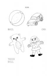 English Worksheet: my toys