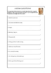 English worksheet: Asking questions to an Australian actress